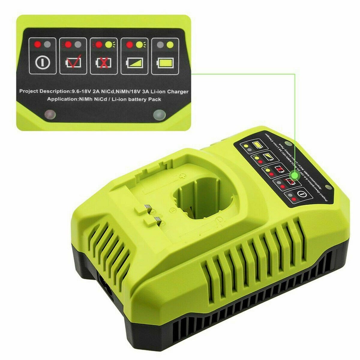 P117 Fast Charger For RYOBI For One+ Plus P108 18V High Capacity Battery 12v/18v