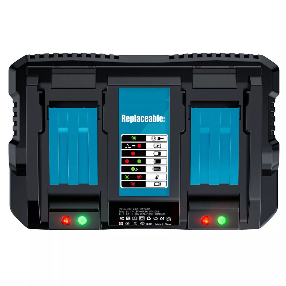 DC18RC Dual port charger For Makita 18V BL1830 BL1860 BL1840 LXT charger