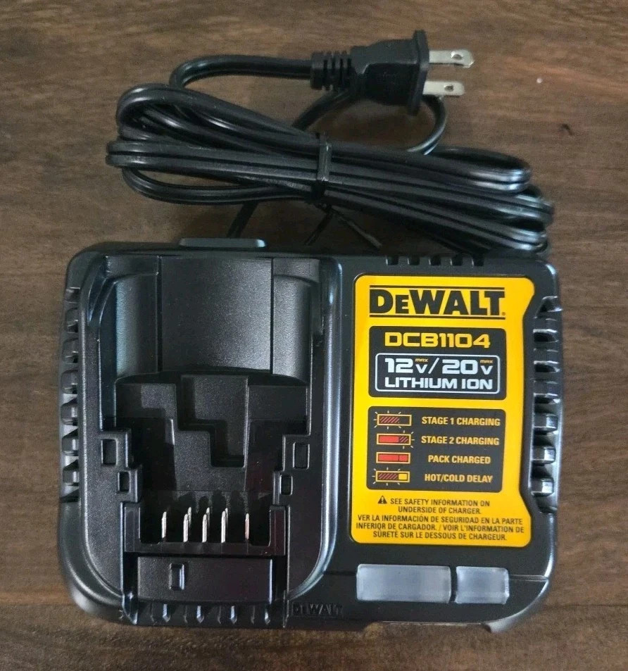 NEW DeWALT Genuine DCB1104-12V – 20V Lithium-Ion Max 4 Amp Battery FAST Charger
