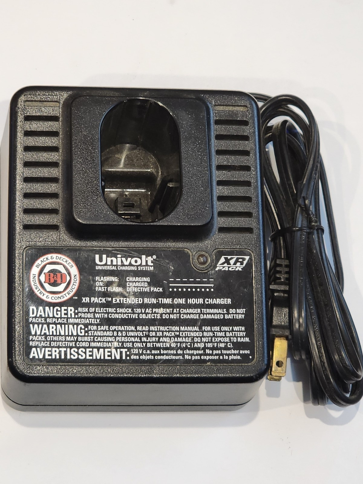 OEM BLACK & DECKER UNIVOLT XR 1.9 AMPS BATTERY CHARGER ONLY MODEL 97014 D3.5