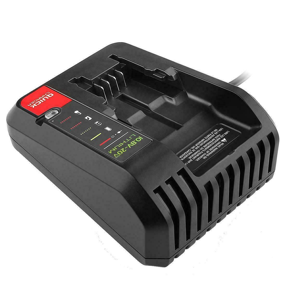 Charger for PORTER CABLE 20V Max Lithium Ion 20 Volt Battery PCC680L PCC685L US
