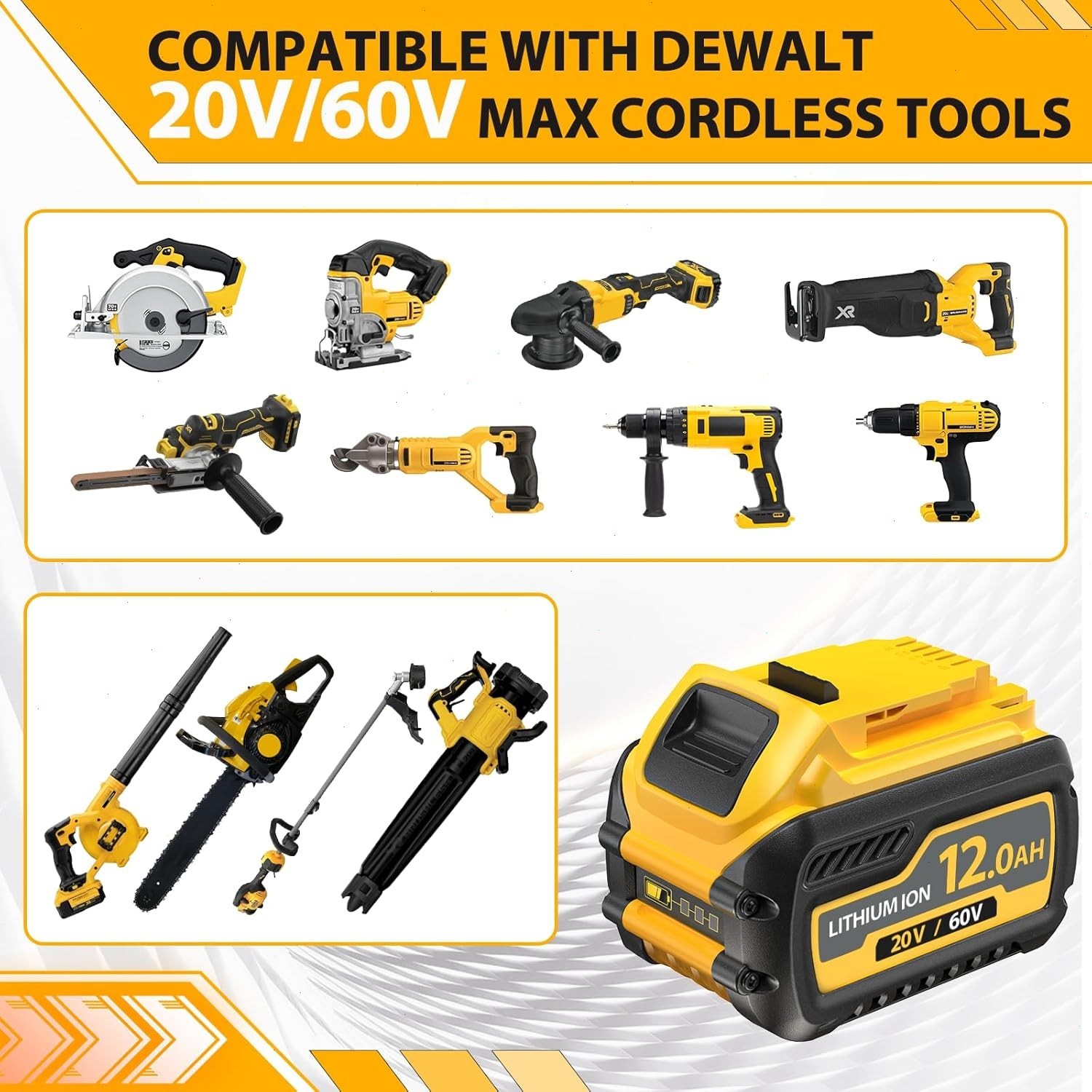 2Pack 12.0Ah for DeWalt FLEXVOLT 20V/60V MAX Battery Lithium-ion DCB609 /Charger