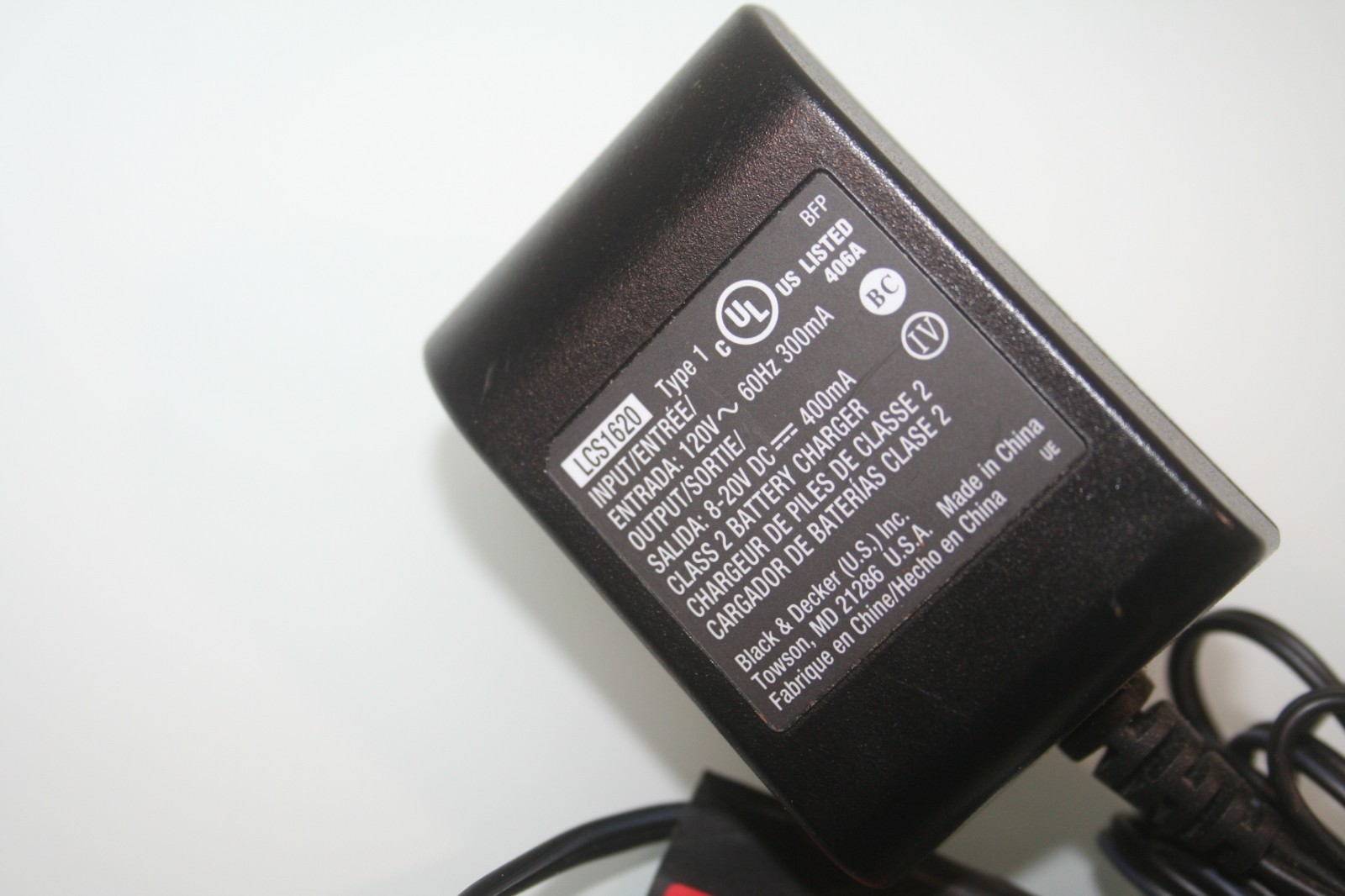 Black & Decker 20V Battery Charger LCS1620 Original Type 1 Charger Only