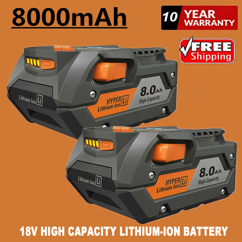 R840087 For RIDGID 18V Lithium MAX Output 8.0 Ah Tool Battery Rigid R840085 OEM