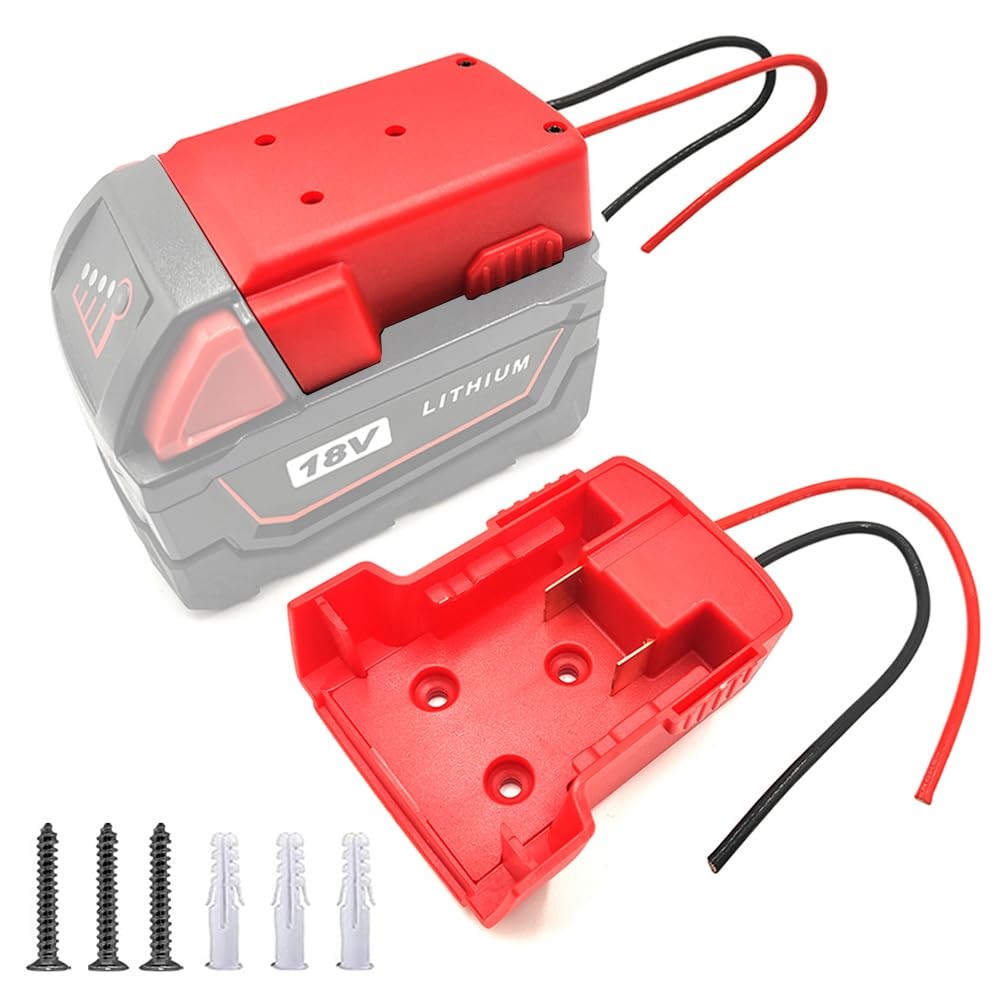 Qinizx Power Wheel Adapter Compatible Milwaukee 18V Lithium Battery M18R-Apt