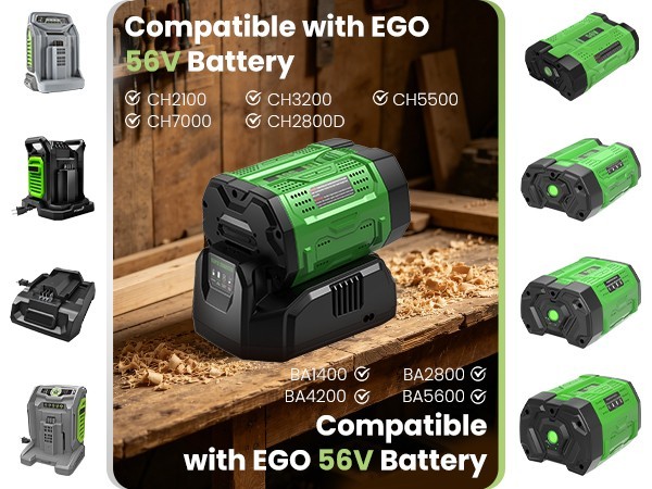 Fast Charger for EGO Battery Charger 56-Volt Lithium-ion Model CH2100 – NEW