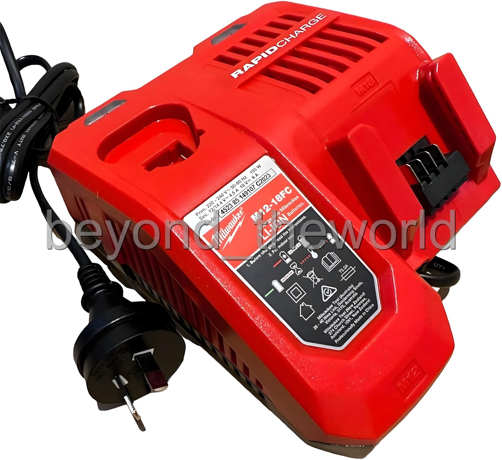 Milwaukee M12-18FC Rapid Charger for M12 & M18 12V 18V – 220V Bulk Pack