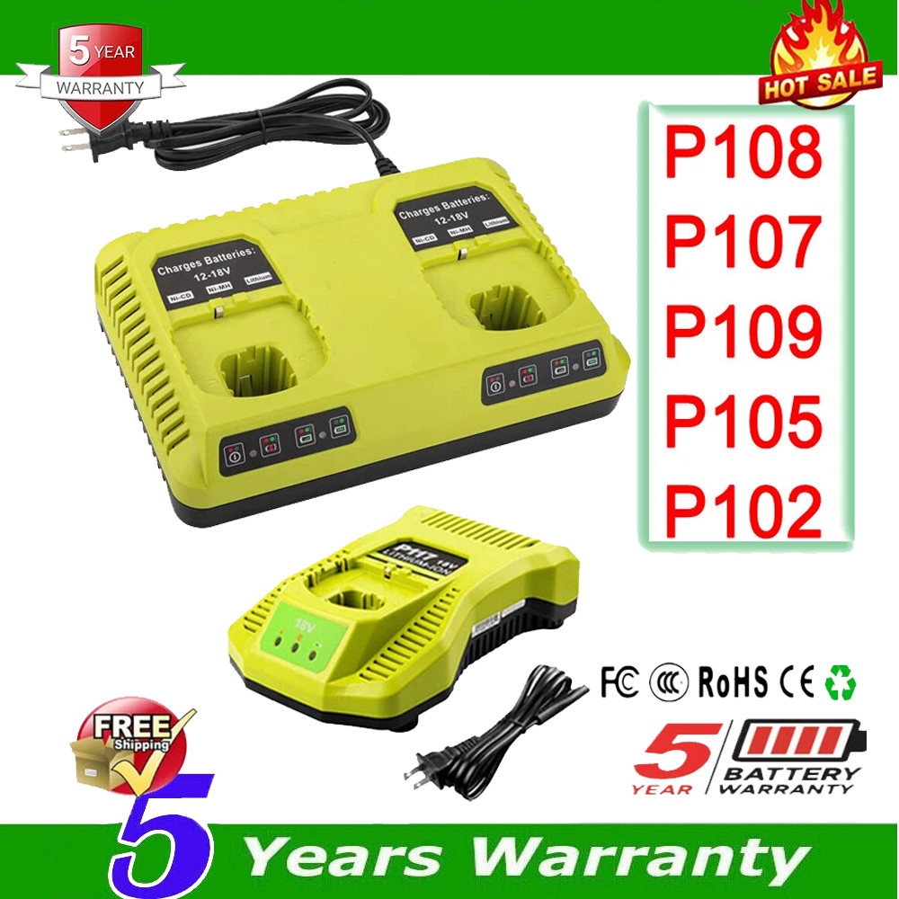 NEW Rapid Charger For RYOBI P108 18V One Plus High Capacity Lithium-ion Battery
