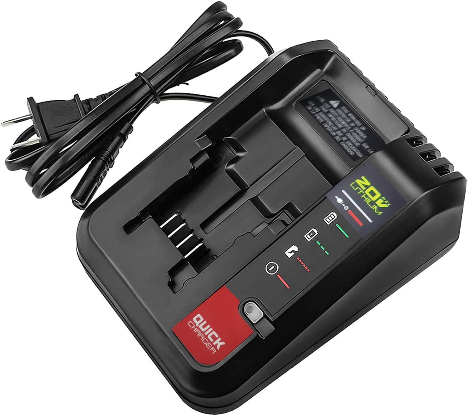 Anoitd 20V Lithium Battery Charger Compatible Black And Decker Lbxr20 Lbxr2020