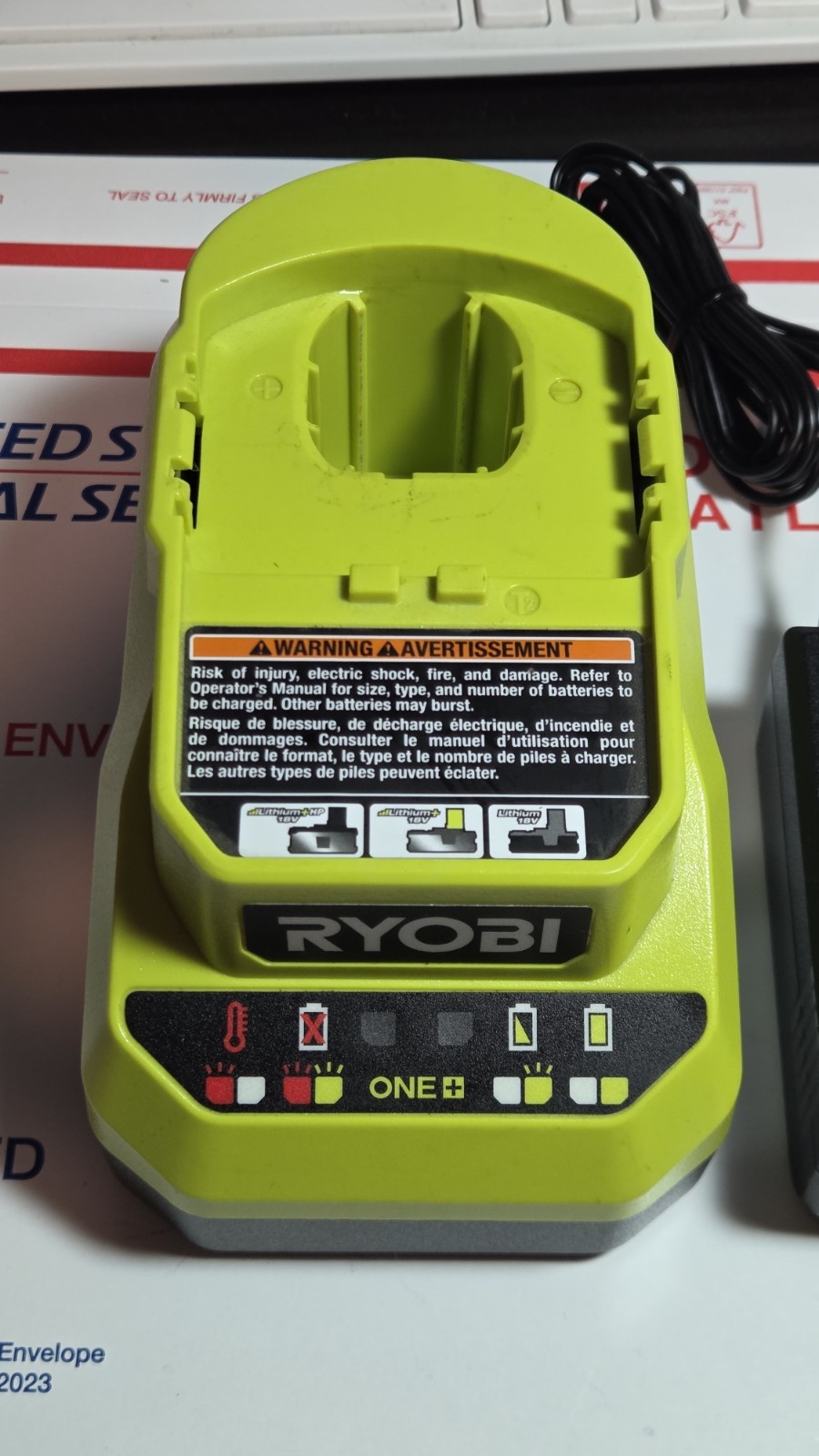RYOBI PCG002 18V ONE+ Li-Ion Battery Wall Charger Tested Working NO Battery