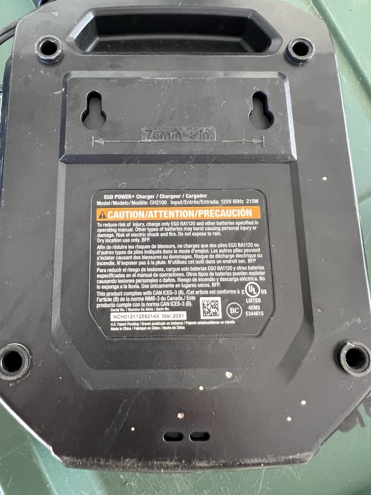 Genuine OEM EGO Power+ CH2100 210W Standard Charger