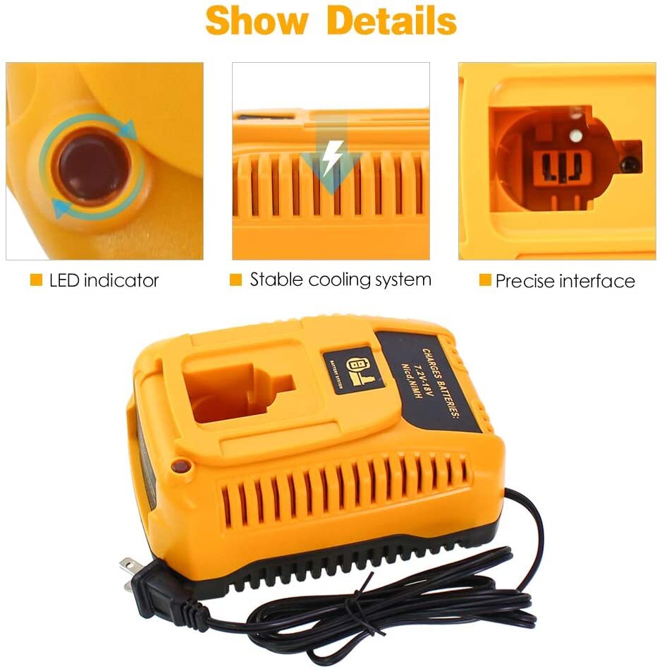 2PACK 12Volt For Dewalt DC9071 12V Battery /Charger DW9072 DC9740 Replacement