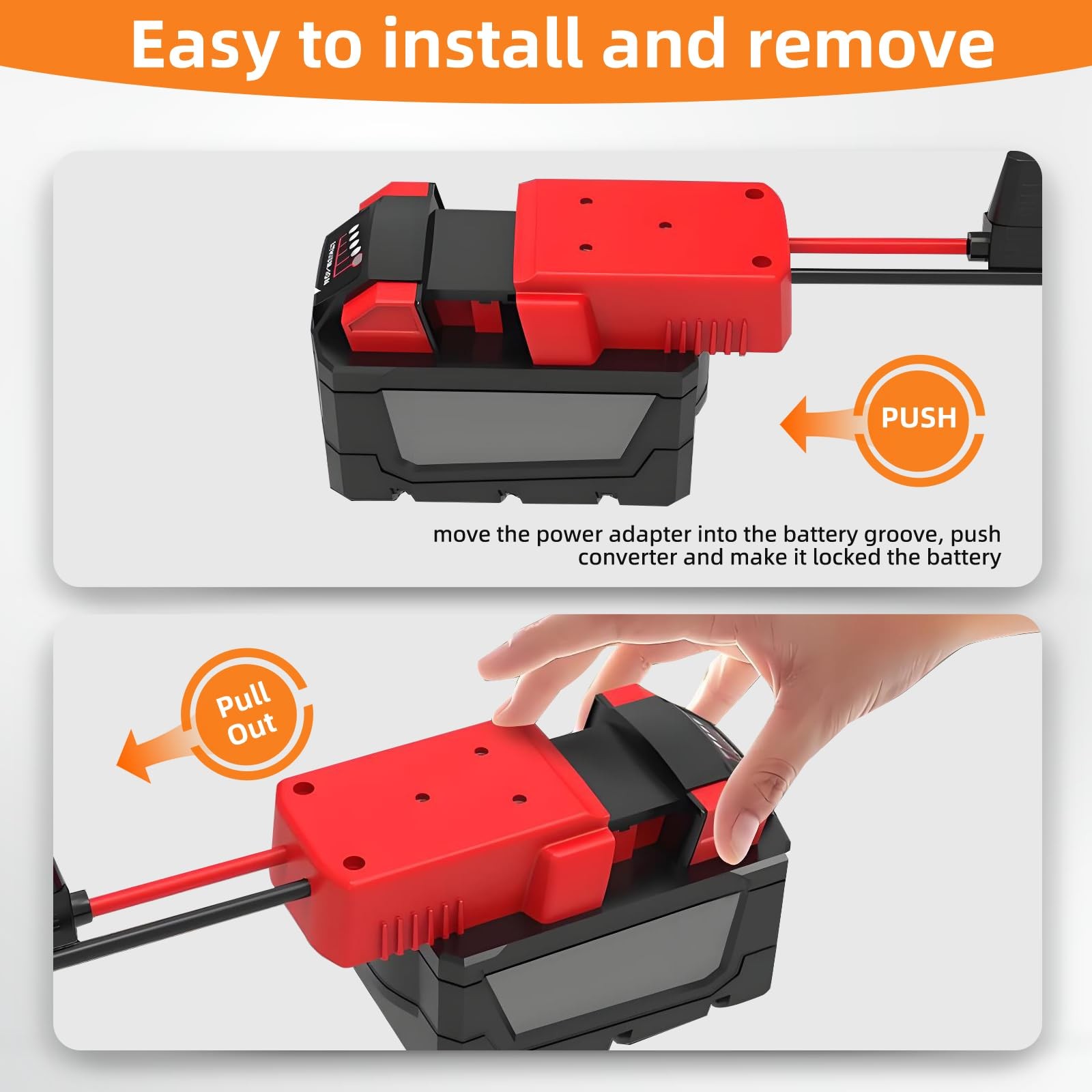 2 Packs Adapter Compatible with Milwaukee 18V, Converter 30A Fuse and…