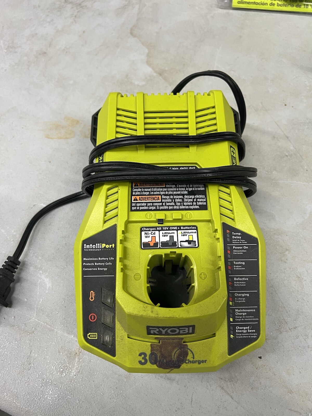 RYOBI P117 One + 18 Volt / 30 Min.. “IntelliPort Technology” Charger