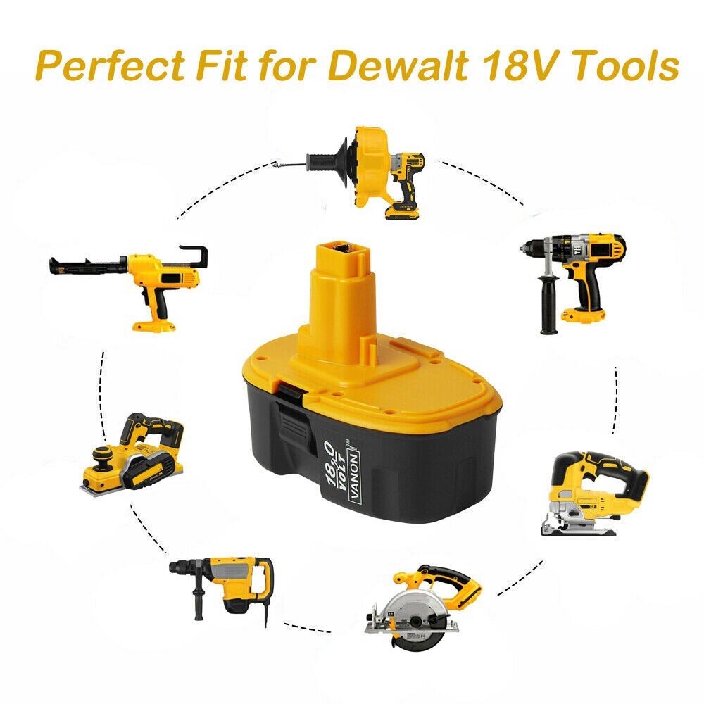 2Pack 18 Volt 18V for Dewalt 18V XRP Battery DC9098 DC9099 DC9096 NiMH DC9096S