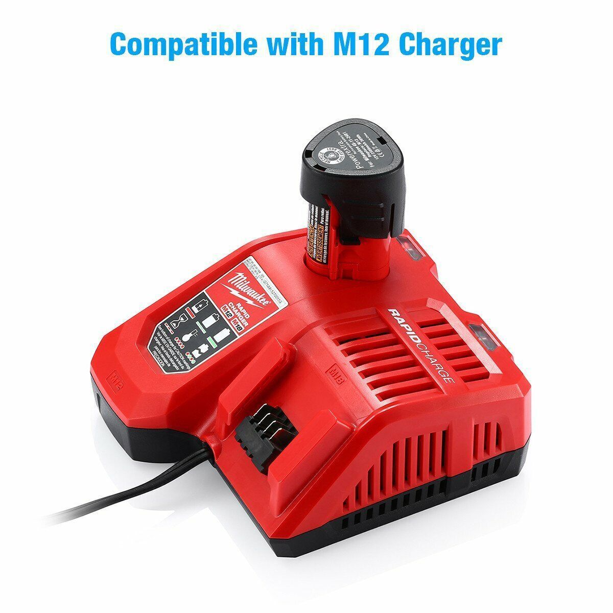 4X 3.5Ah For Milwaukee Battery For M12 Lithium Cordless 12V 48-11-2420 Capacity