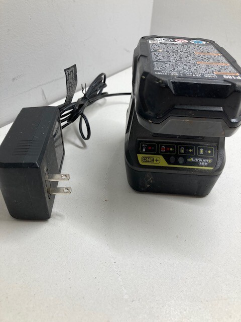 Ryobi P118B Battery Charger ONE+Plus 18V Li-Ion Includes Battery Tested Works