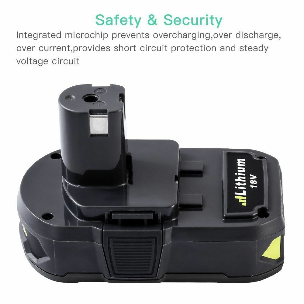 For RYOBI P108 18V One Plus High Capacity Battery Lithium-Ion Battery p105 p102