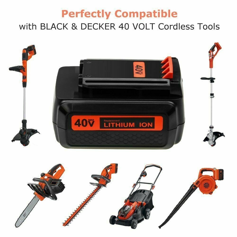 2X 40V MAX Lithium-ion Battery for Black and Decker 40 Volt 4.0Ah LBXR36 LSW36