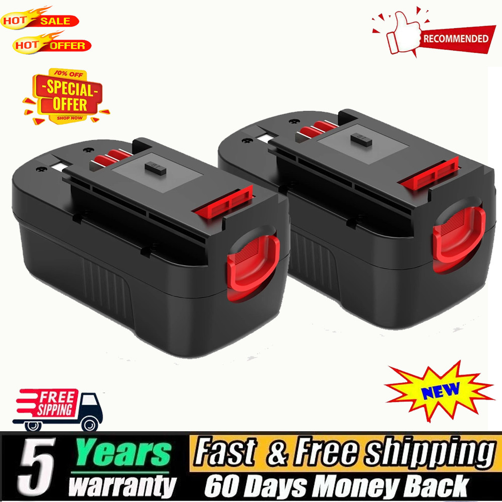 2Pack HPB18 For BLACK&DECKER 18V 18 Volt NI-Mh 4.8Ah Battery HPB18-OPE 244760-00