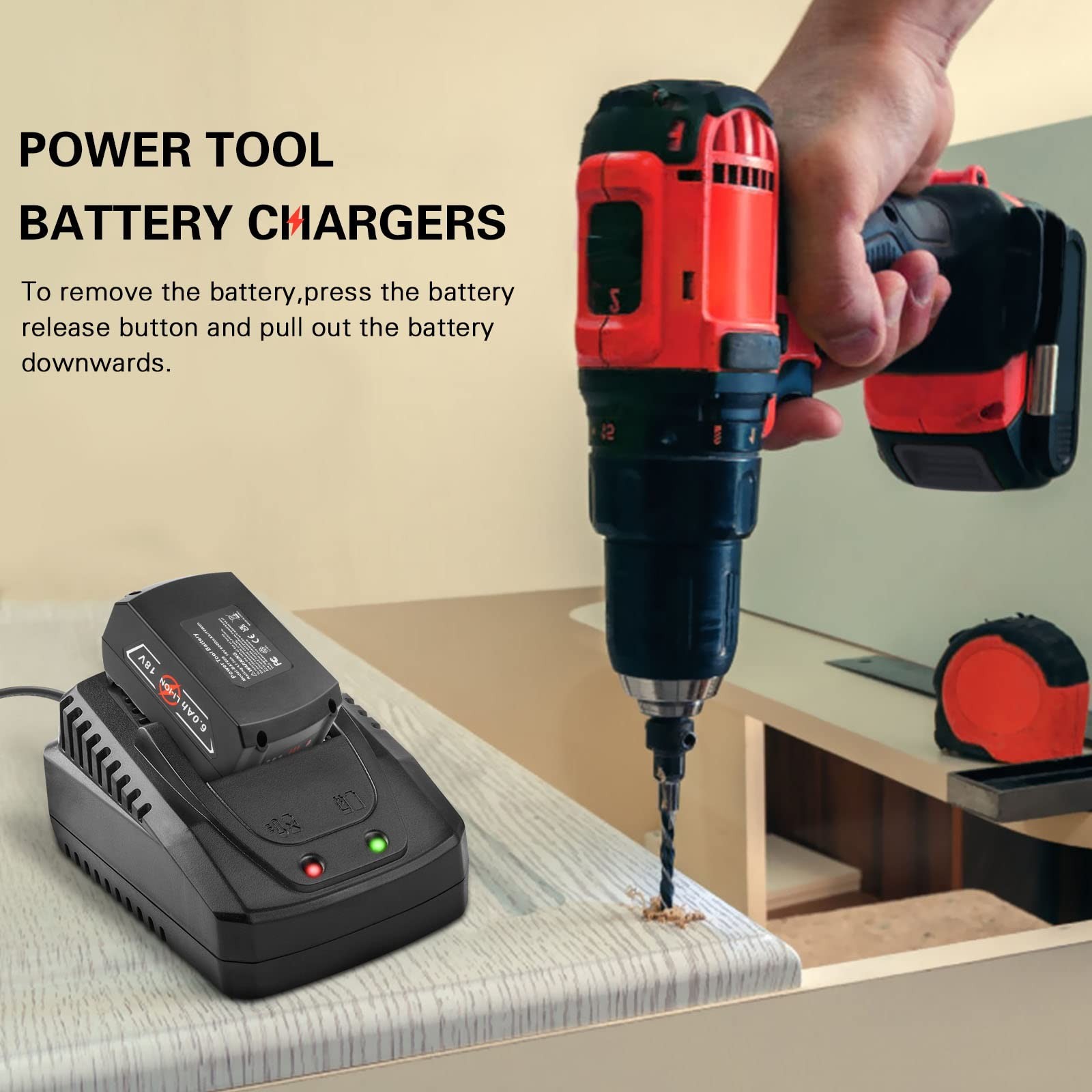 Fast Charger for Bosch 14.4V-18V Batteries BAT619G, BAT609G, BAT618G & More