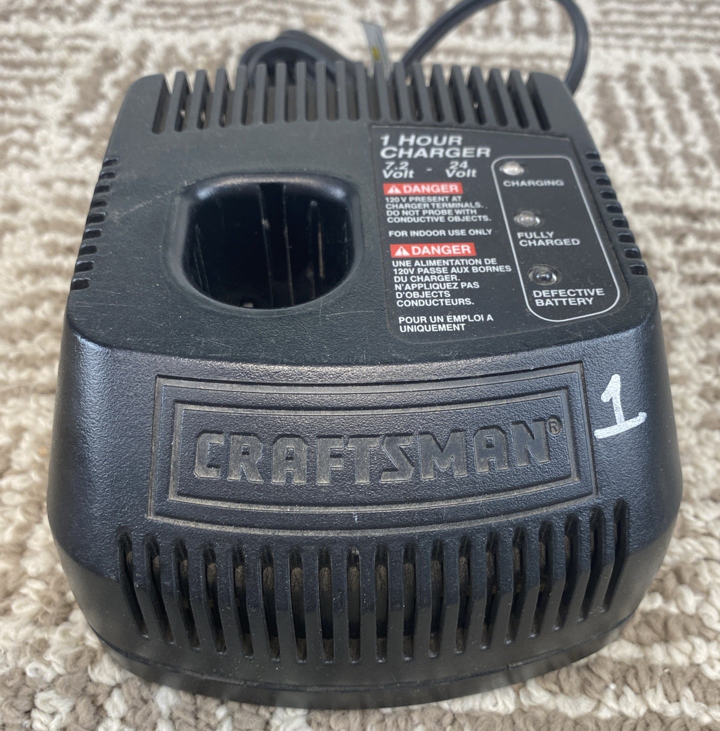 Craftsman 7.2V–24V 1 Hour Battery Charger CS0950 Fast Charge Tested Working