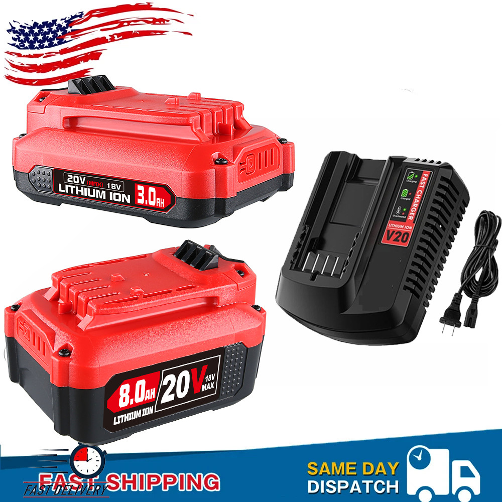 Battery / Charger For Craftsman 20 Volt V20 3.0Ah Li-ion CMCB201 CMCB204 CMCB202