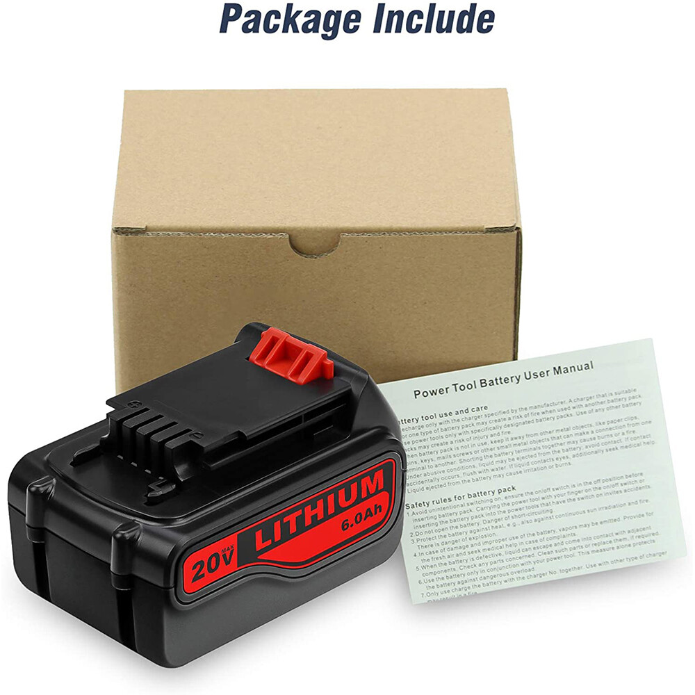 3.0Ah 20-Volt LB2X4020 Battery FOR Black & Decker 20V MAX Lithium LBXR20 LBX20