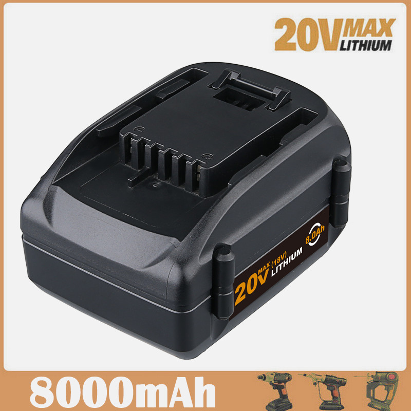 20V 8.0AH MAX Extend Lithium For WORX Battery 20Volt WA3520 WA3525 WA3575 WG155