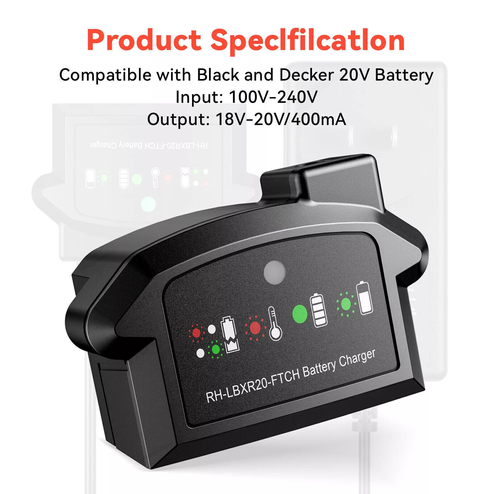 20V Lithium Ion LCS1620 Charger For Black and Decker Battery LBX20 LBXR20 LB20