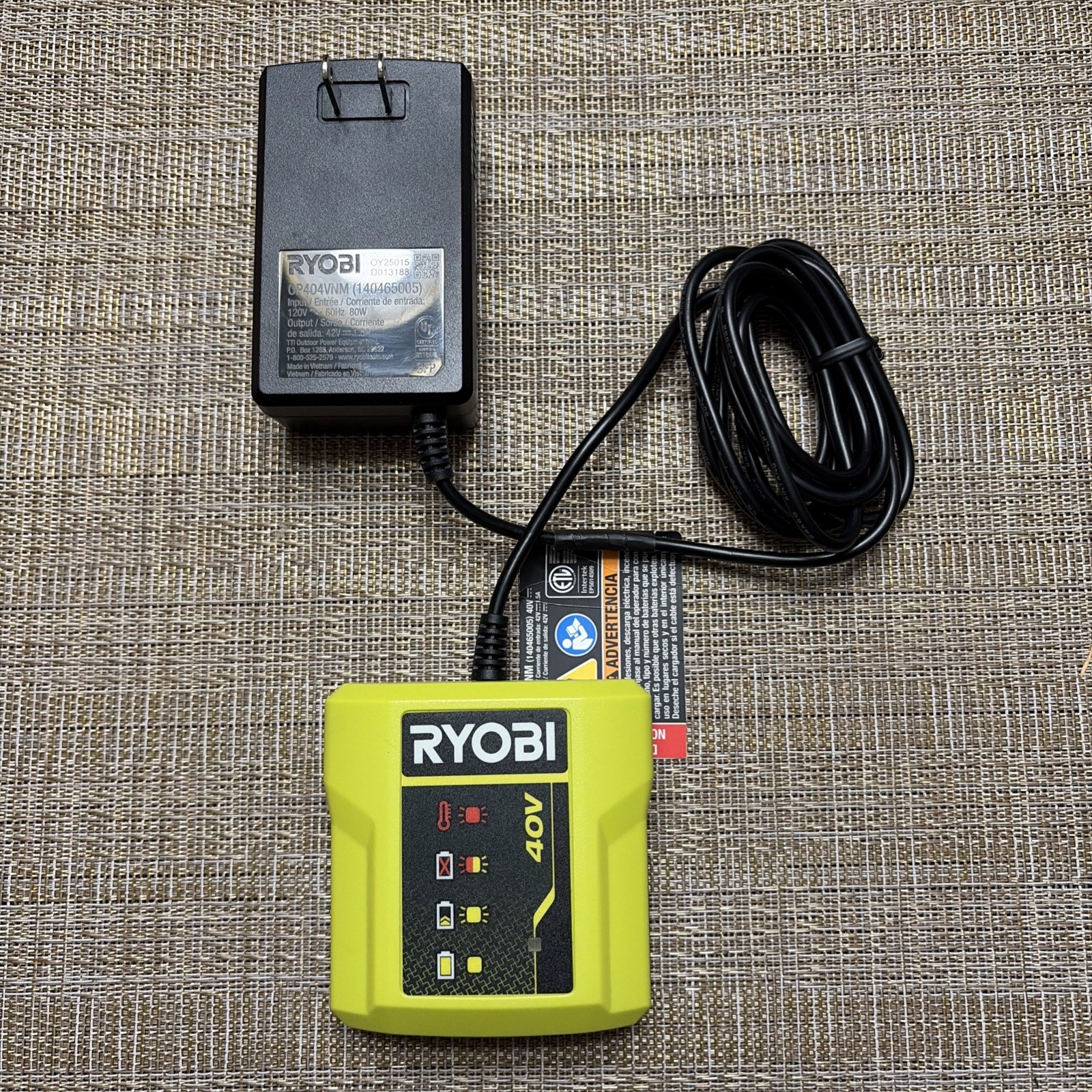 RYOBI 40V Li-Ion Compact Battery Charger – Genuine OEM – Model # OP404VNM