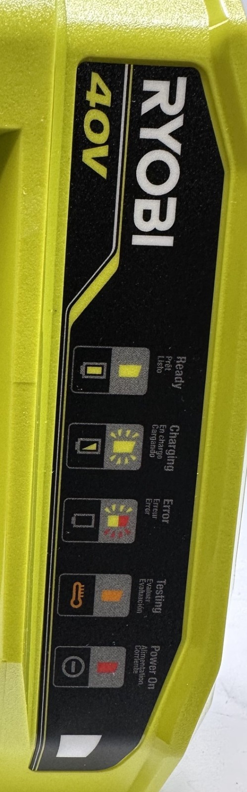 Ryobi 40V Li-Ion Rapid Charger for Ryobi 40V Batteries Item OP406VNM