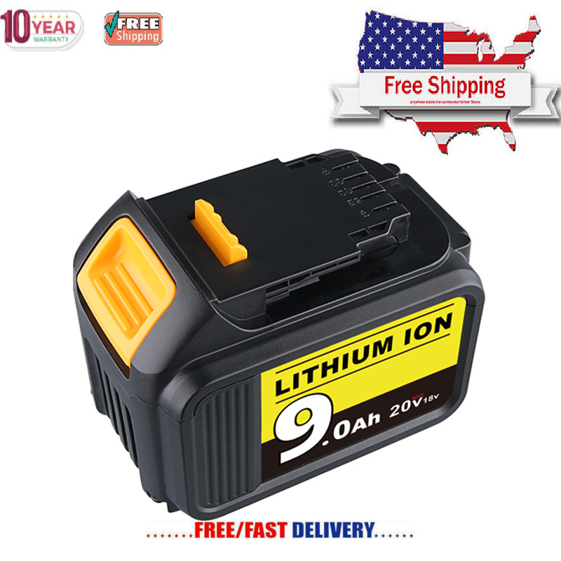 20V 20 Volt Max 9.0AH Lithium Battery DCB206-2 DCB200-2 For Dewalt Replacement