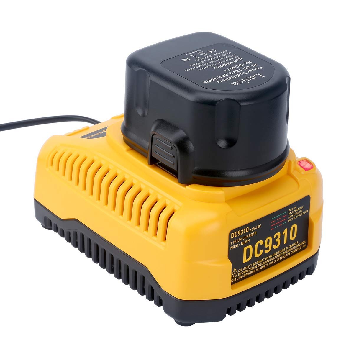Lasica Dc9310 Charger Compatible Dewalt 18V Battery Charger Dc9310 Compatible