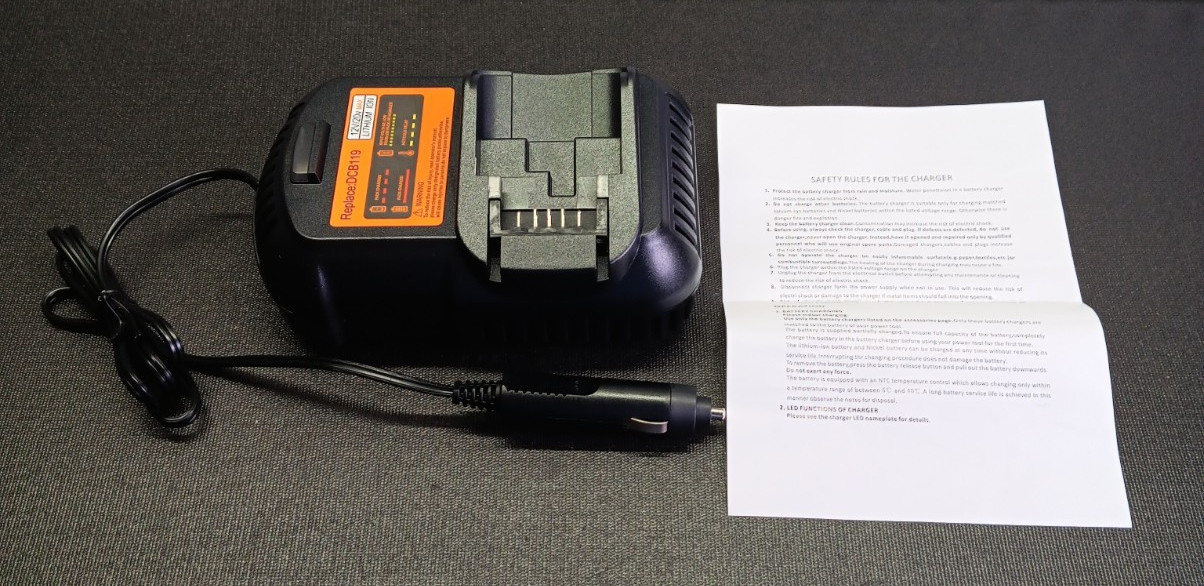 20V Car Battery Charger DCB119 Compatible with 12V/20V Battery Charger (bn)