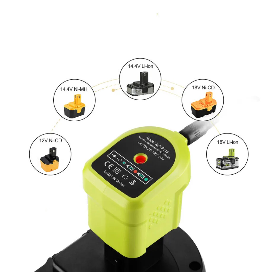 P119 Li-ion Ni-CD NI-MH Battery Charger For RYOBI 12V 14.4V 18V P102 P103 P104