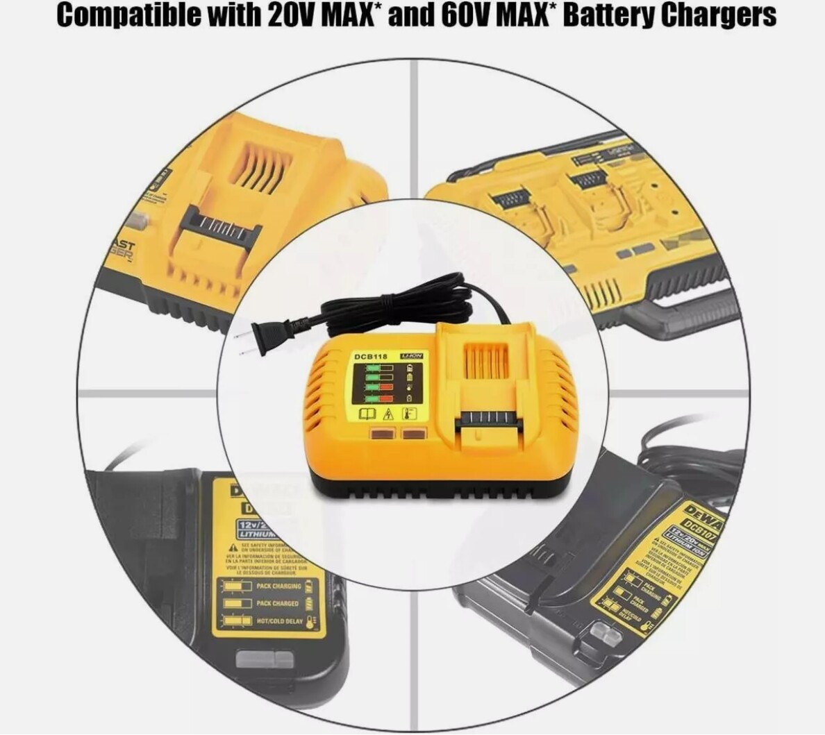 9.0Ah /12.0Ah DCB609 Lithium-Ion Battery /Charger For Dewalt 20V 60V FLEX VOLT~
