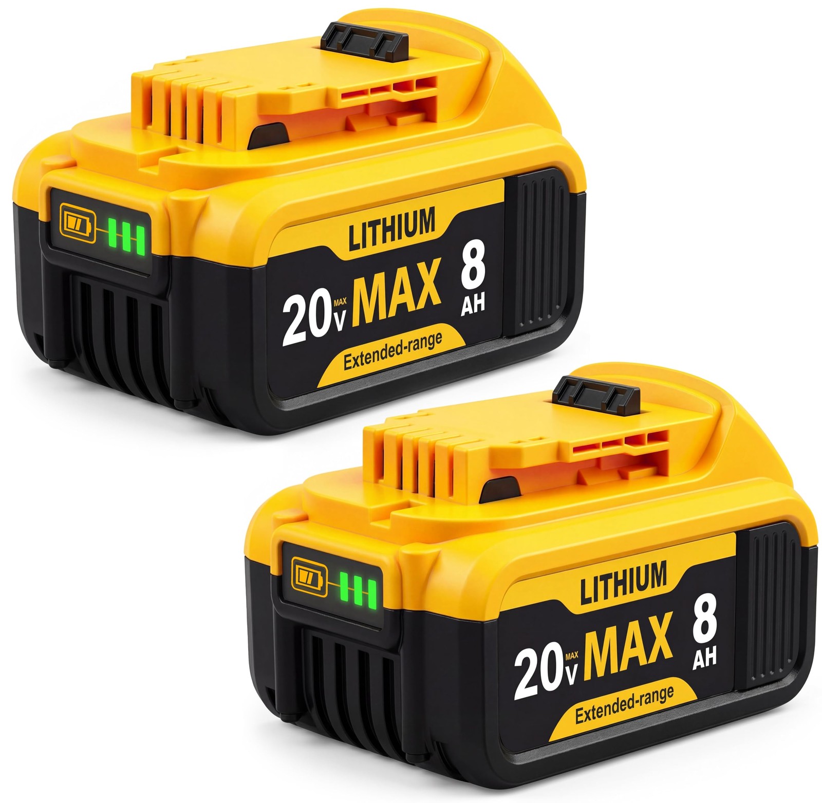 Poodie 2-Pack 8000Mah High-Capacity Replacement For Dewalt 20V Max Battery