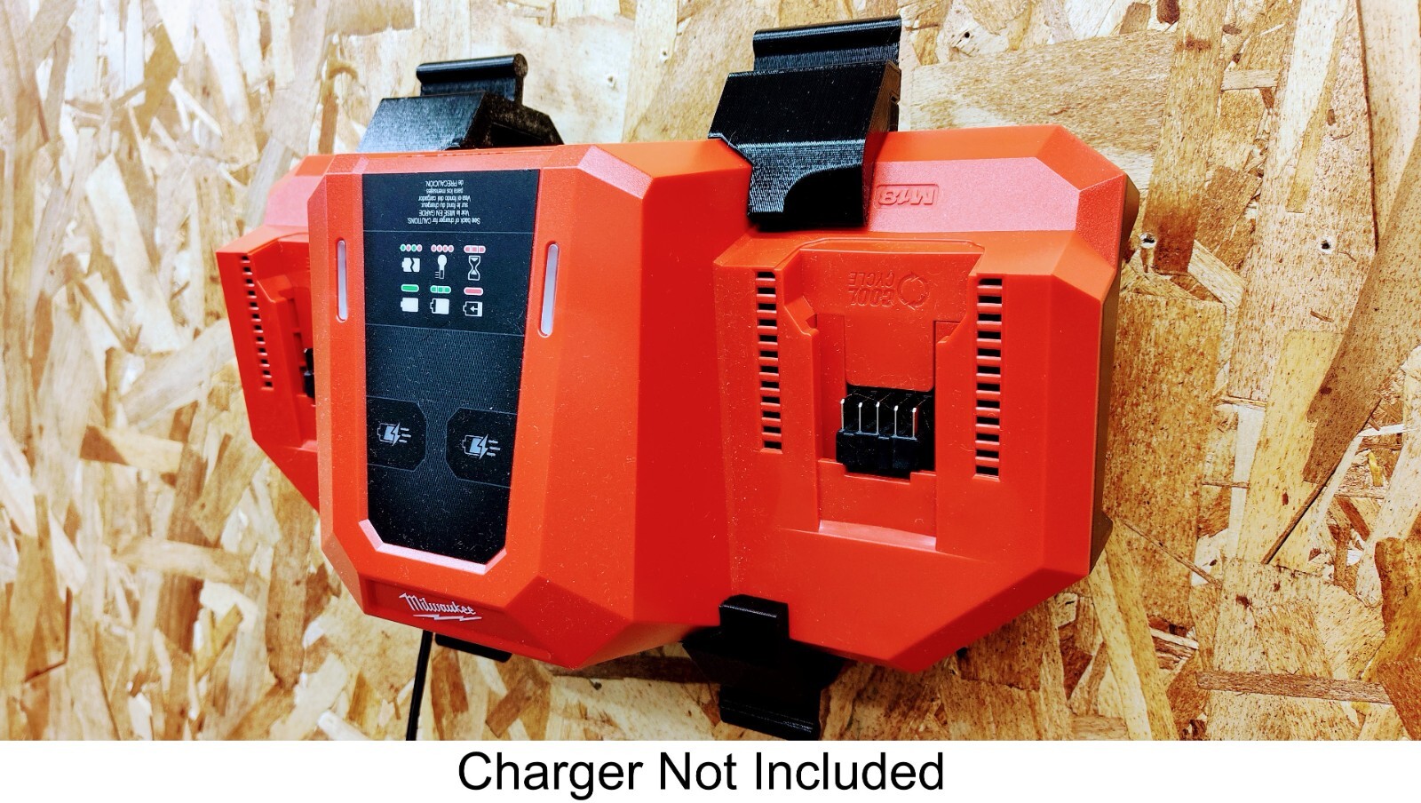 Wall Mount for Milwaukee M18 Dual Bay Simultaneous Super Charger 48-59-1815