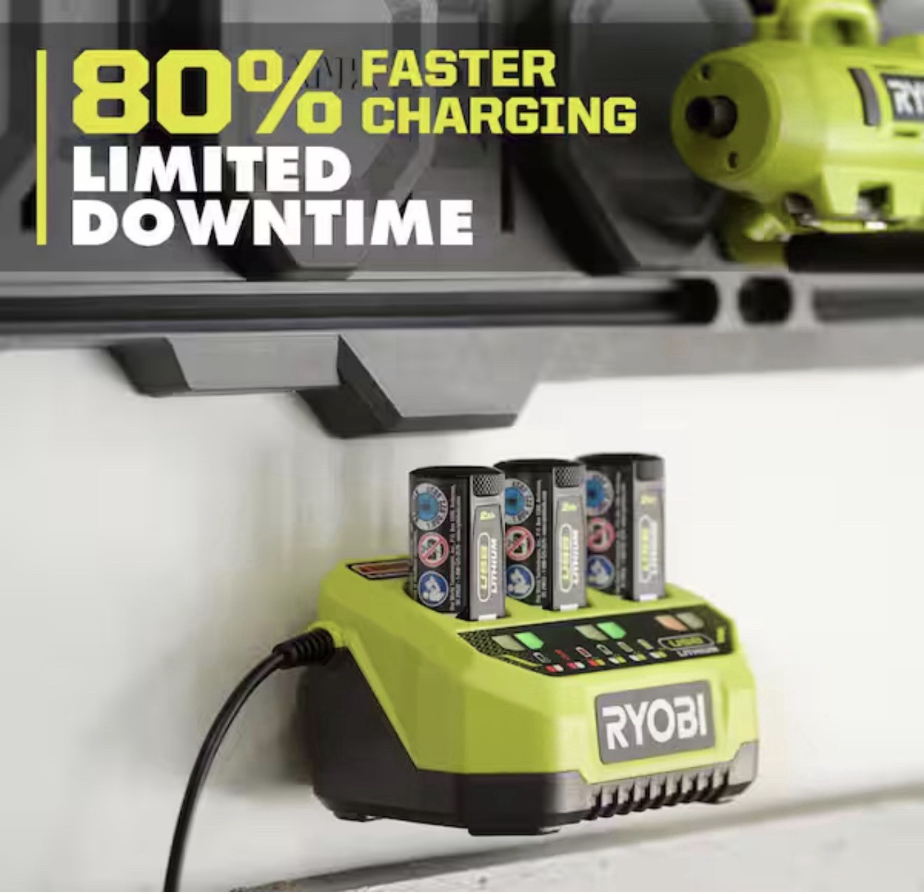 RYOBI USB Lithium 3-Port Charger