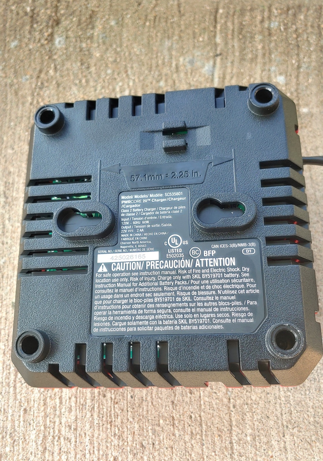 SKIL PWR CORE 20, 20V Charger SC535801 – New Condition, No Box