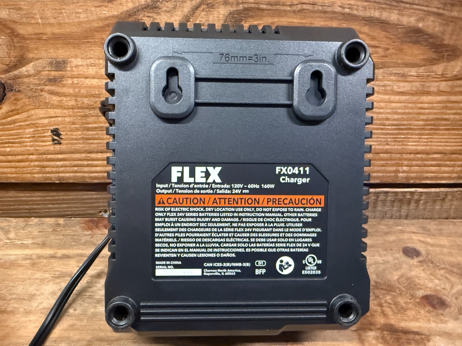 Flex 24V Fast Charger for Flex Lithium Ion Battery FX0411 FX0411-Z (Qty)