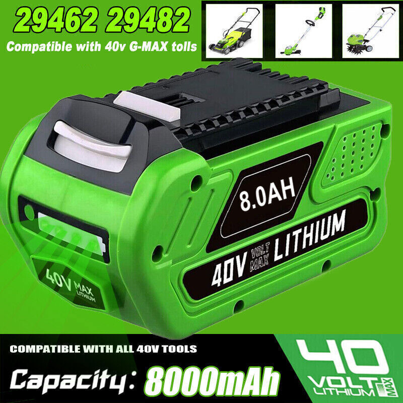 2PACK For Greenworks 40V 8.0AH Lithium G-MAX Battery 29462 29482 29252 29472