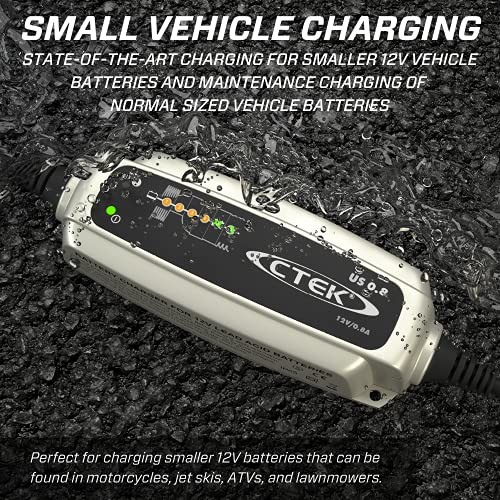 (56-865) US 0.8 12 Volt Fully Automatic 6 Step Battery Charger,Black