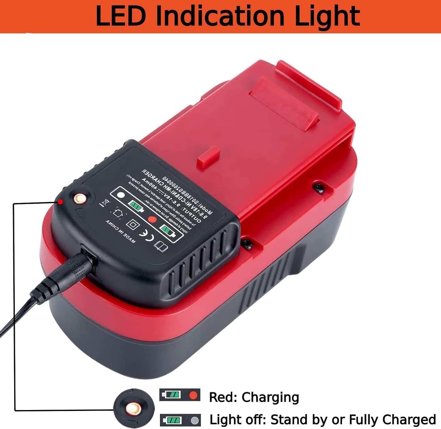 9.6V-18V Ni-Cd/Ni-MH Battery Charger for Black & Decker A18 HPB12 HPB14 HPB18