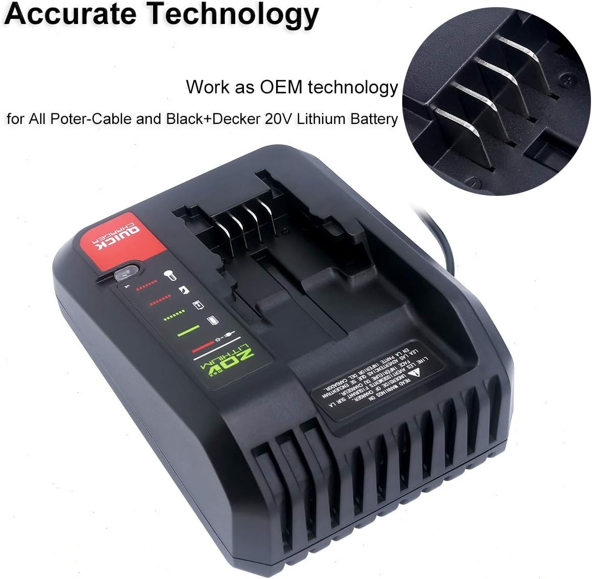 2PACK for PORTER CABLE 20V 20 Volt Lithium Battery / Charger Max PCC680L PCC685L