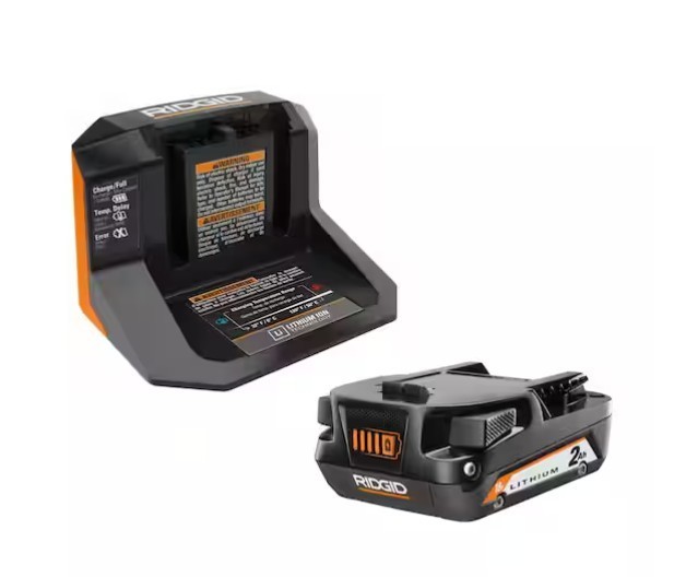 RIDGID 18V 2.0 Ah Lithium-Ion Battery + Charger Starter Kit AC9302