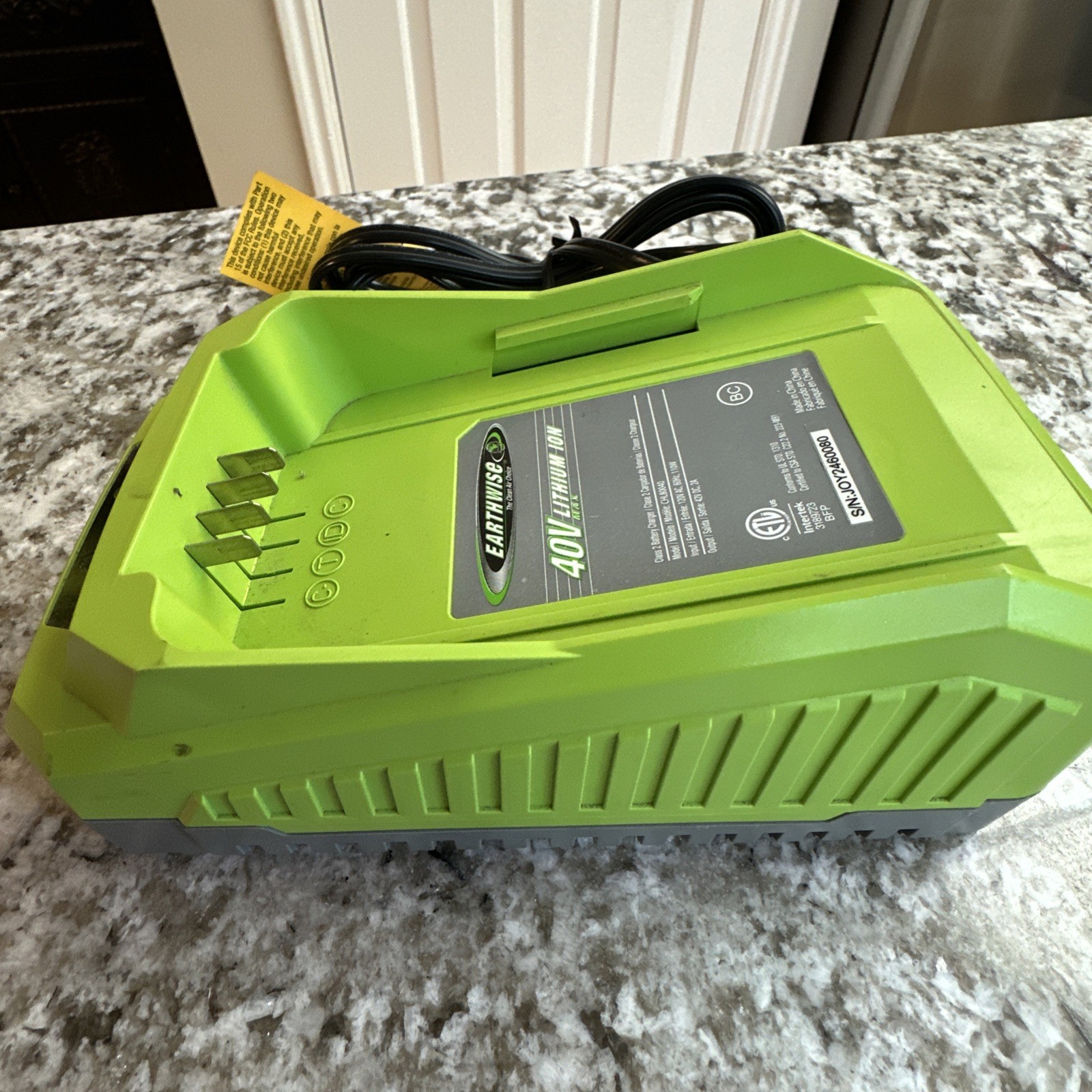 Genuine Earthwise CHL80040 40 Volt Lithium Ion Class 2 Battery Charger 40v OEM