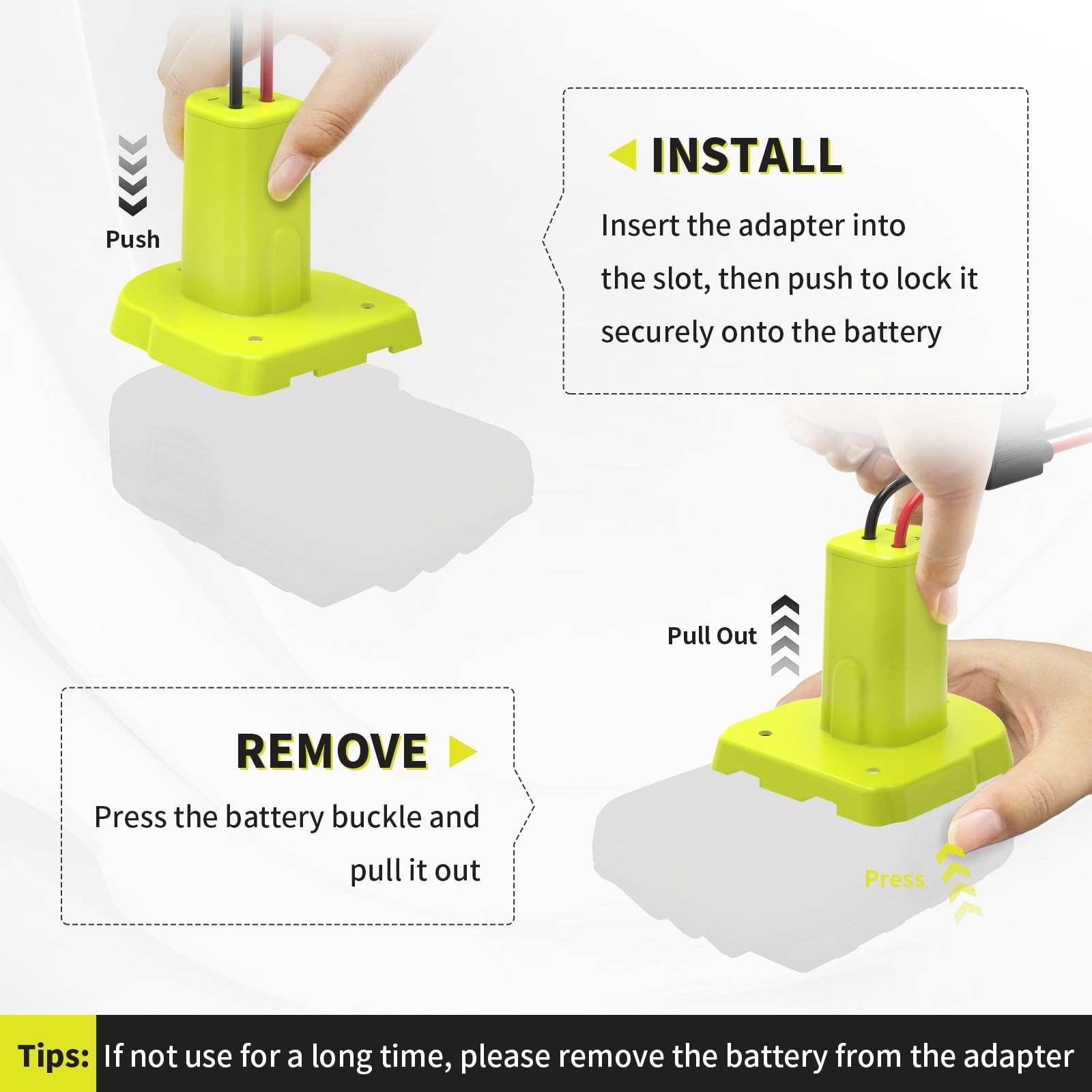 Kzreect 2 Pack for Power Wheel Battery Adapter Compatible with 2 PACK, Green