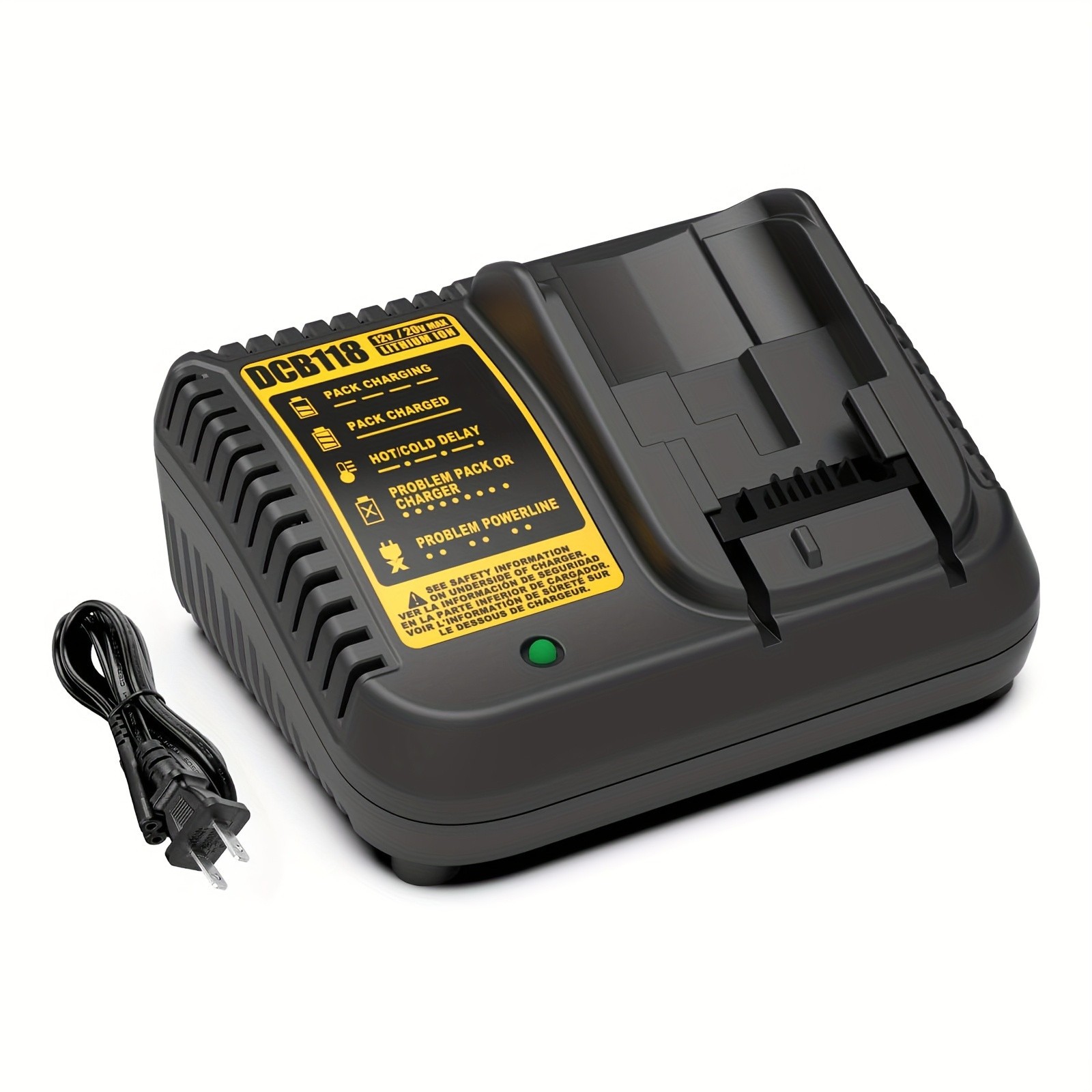 12V 20V Max 3A Fast Battery Charger for DeWalt DCB115 DCB105 DCB107 Lithium Ion